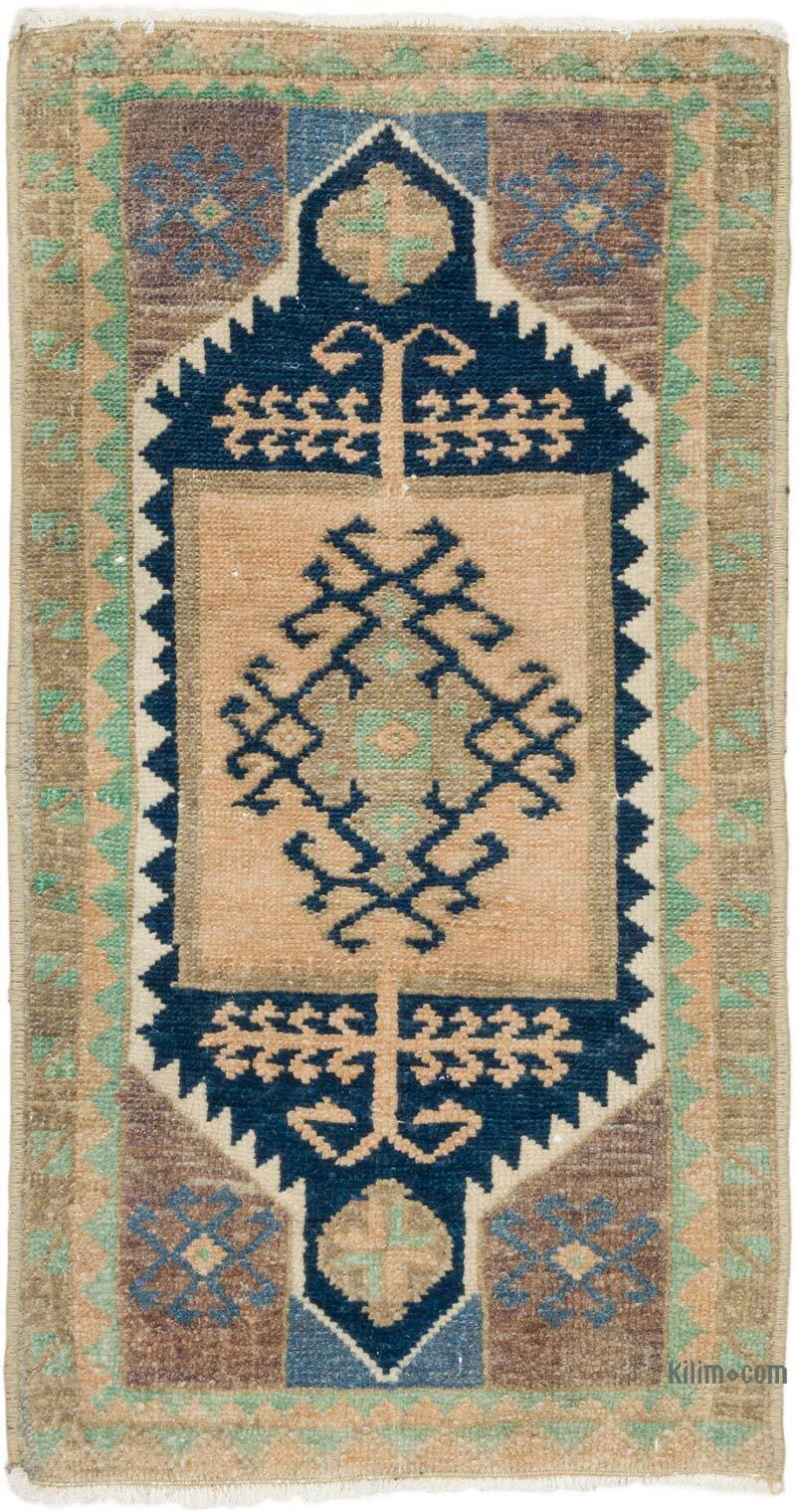 El Dokuma Vintage Halı - 43 cm x 82 cm - K0076187