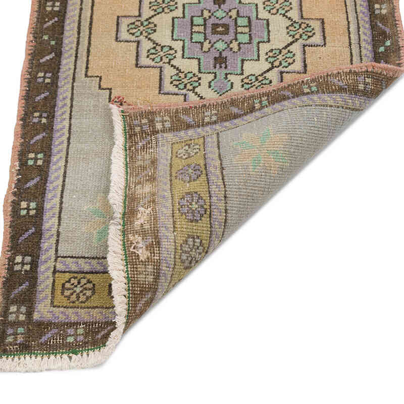 El Dokuma Vintage Halı - 46 cm x 88 cm - K0076189