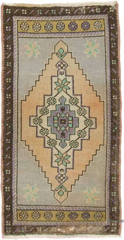El Dokuma Vintage Halı - 46 cm x 88 cm