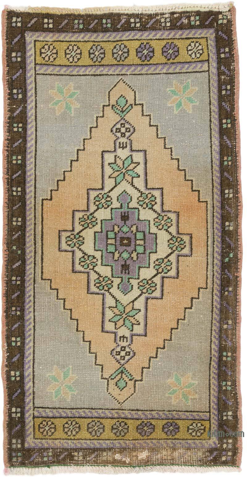 El Dokuma Vintage Halı - 46 cm x 88 cm - K0076189