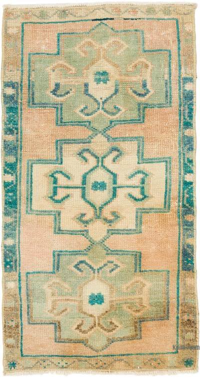 El Dokuma Vintage Halı - 49 cm x 90 cm