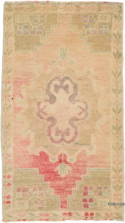Alfombra Vintage Turca Anudada a Mano - 45 cm x 83 cm