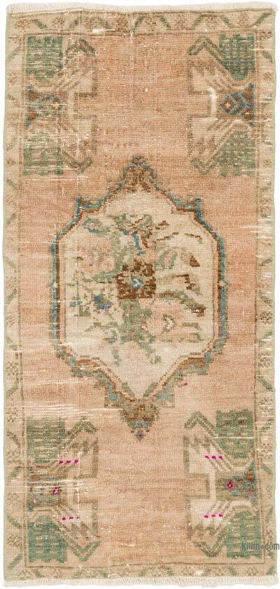 Vintage Turkish Hand-Knotted Rug - 1' 7" x 3' 5" (19" x 41")