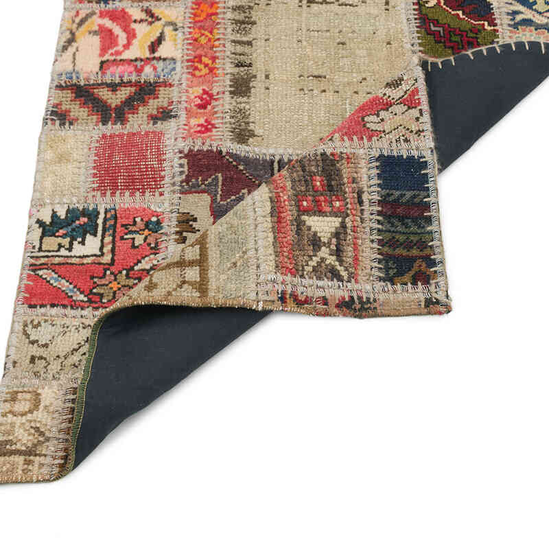Patchwork El Dokuma Halı - 62 cm x 84 cm - K0076196