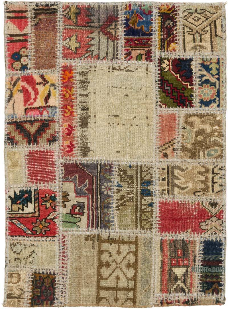 Patchwork El Dokuma Halı - 62 cm x 84 cm - K0076196
