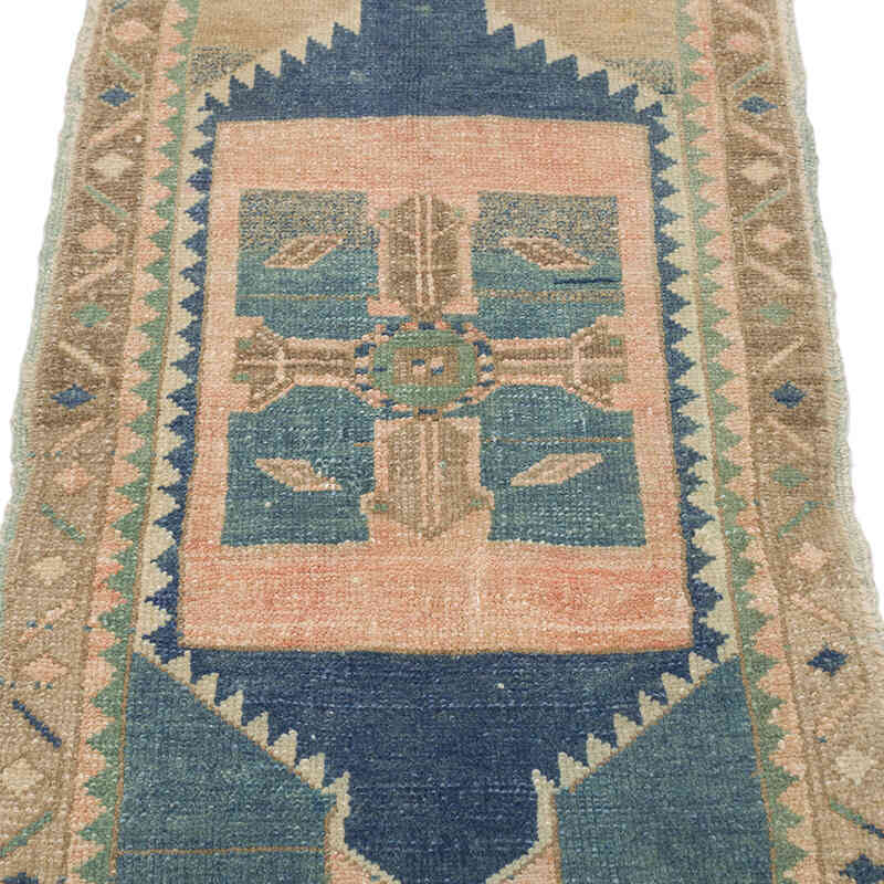 El Dokuma Vintage Halı - 50 cm x 95 cm - K0076199