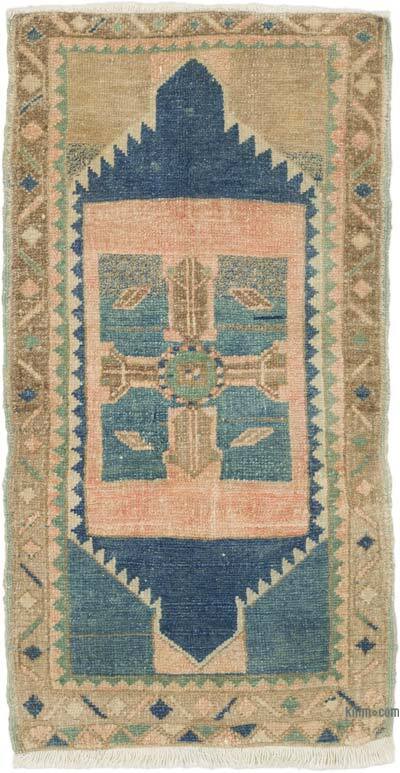 Vintage Turkish Hand-Knotted Rug - 1' 8" x 3' 1" (20" x 37")