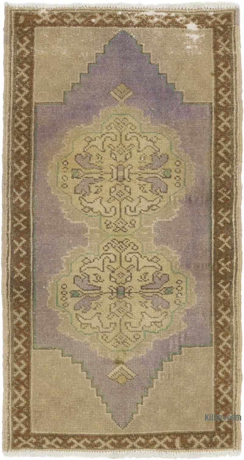 Alfombra Vintage Turca Anudada a Mano - 51 cm x 95 cm - K0076202