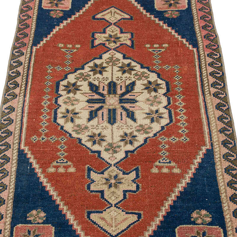Alfombra Vintage Turca Anudada a Mano - 54 cm x 120 cm - K0076206