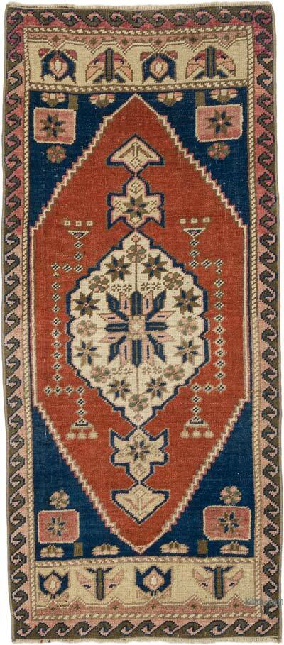 El Dokuma Vintage Halı - 54 cm x 120 cm