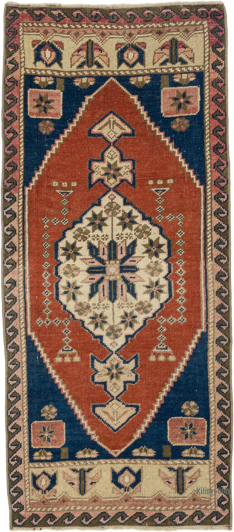 Alfombra Vintage Turca Anudada a Mano - 54 cm x 120 cm - K0076206