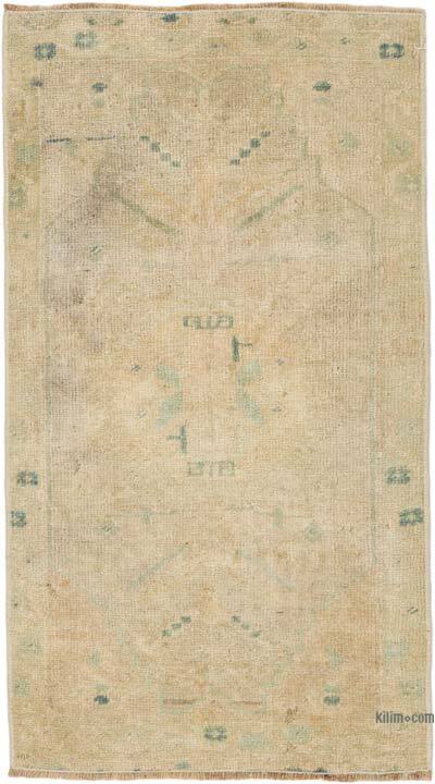 Vintage Turkish Hand-Knotted Rug - 1' 6" x 2' 8" (18" x 32")