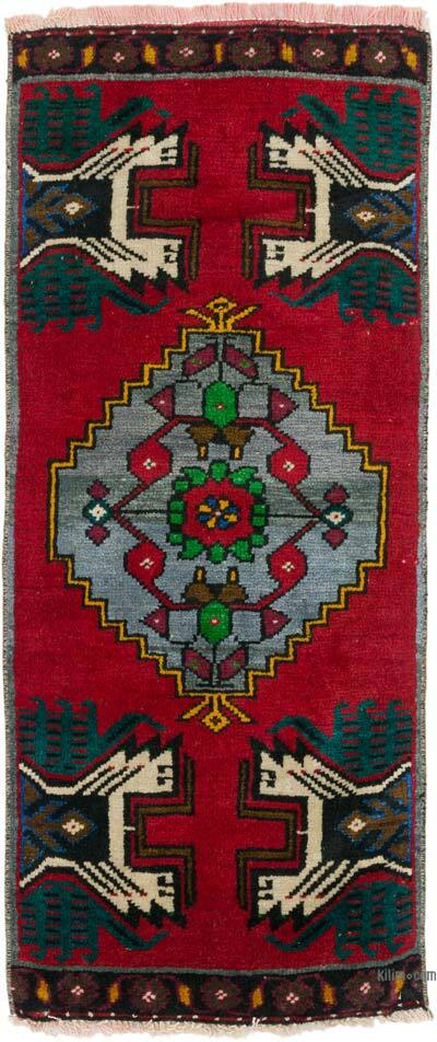 El Dokuma Vintage Halı - 46 cm x 108 cm