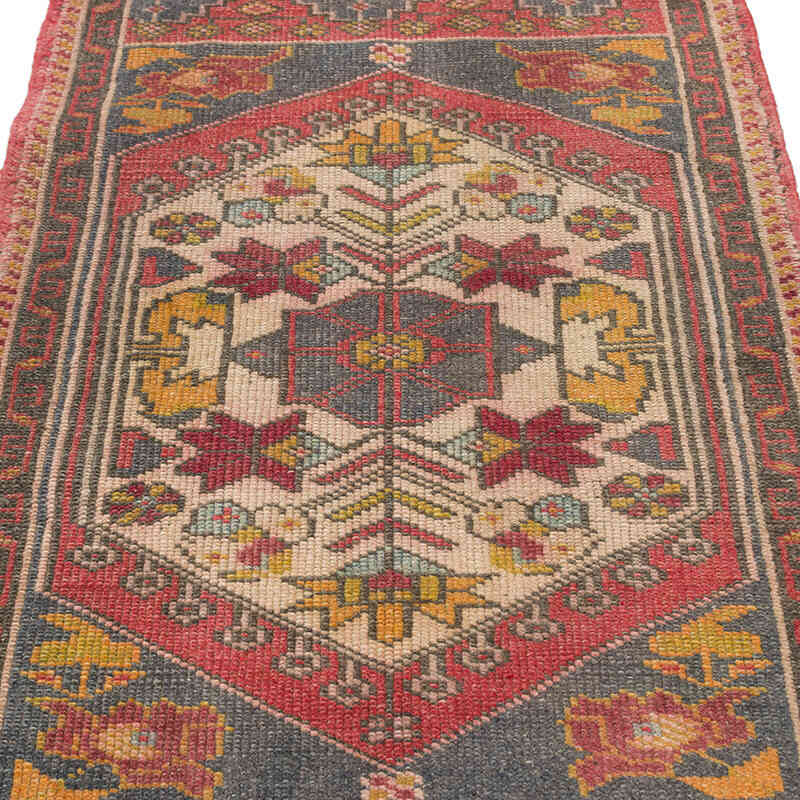 El Dokuma Vintage Halı - 68 cm x 107 cm - K0076213