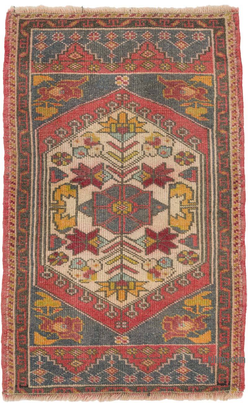 El Dokuma Vintage Halı - 68 cm x 107 cm - K0076213