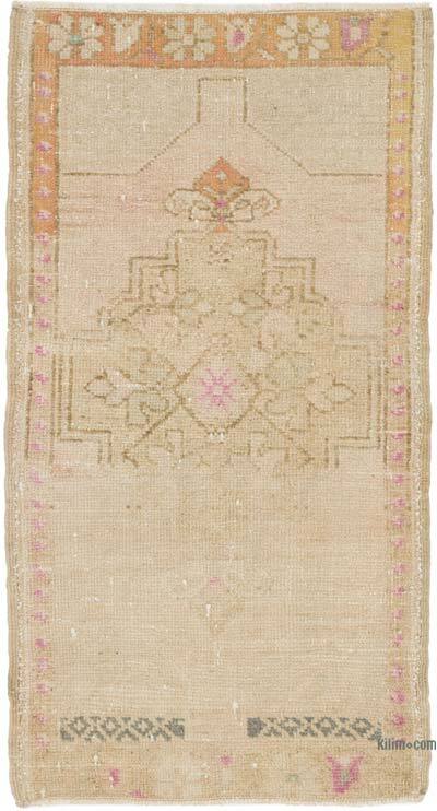 Vintage Turkish Hand-Knotted Rug - 1' 8" x 3' 3" (20" x 39")