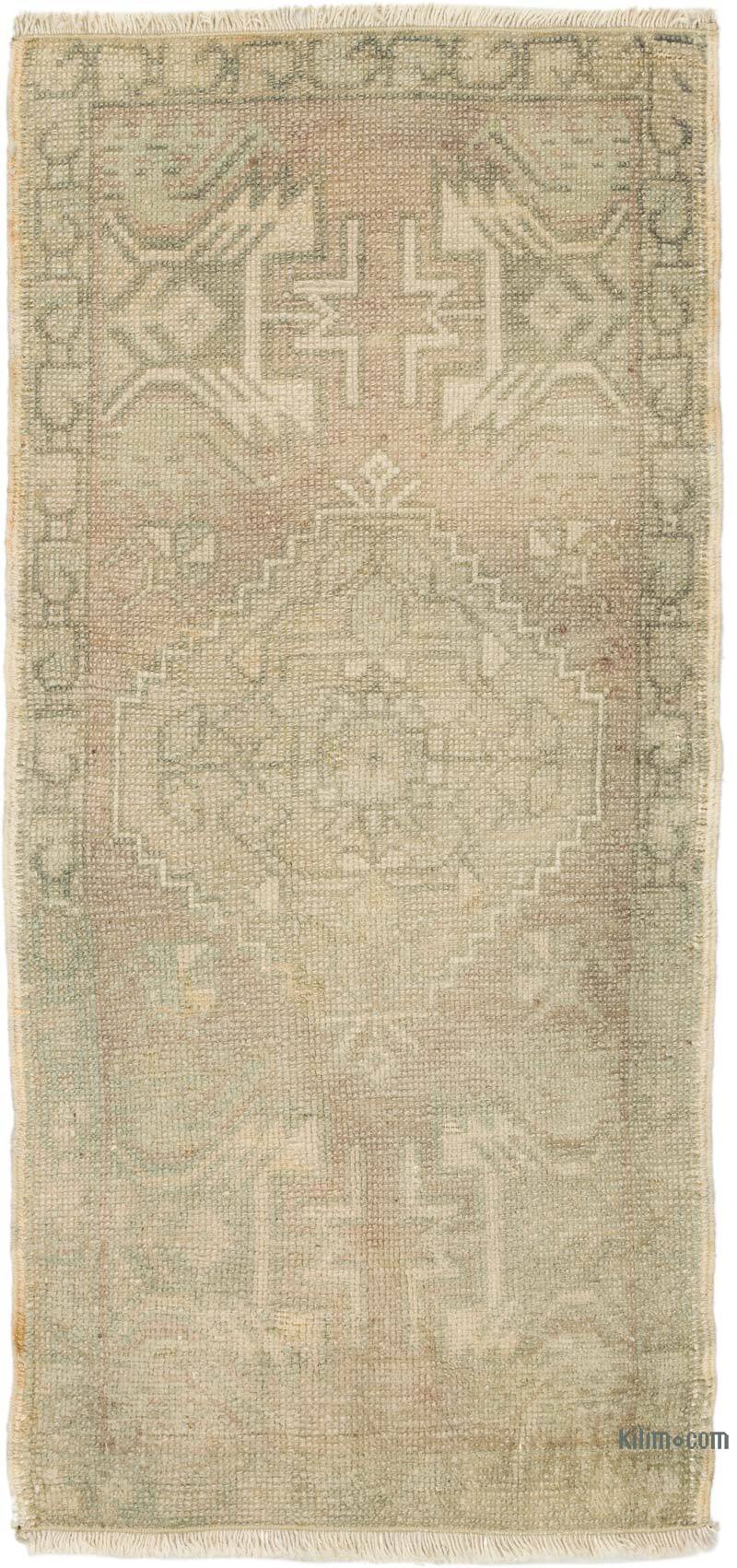 Vintage Turkish Hand-Knotted Rug - 1' 6" x 3' 1" (18" x 37") - K0076221