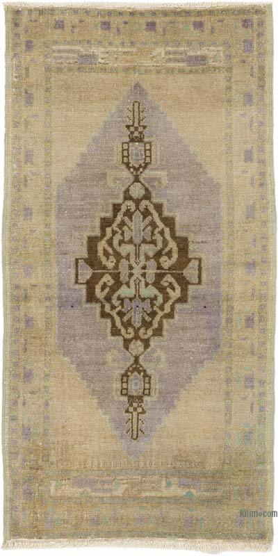 El Dokuma Vintage Halı - 53 cm x 103 cm