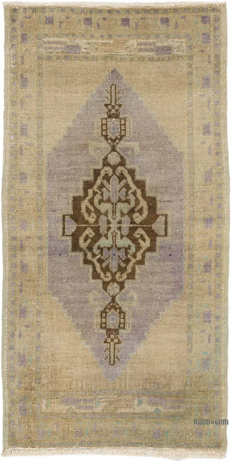 Vintage Turkish Hand-Knotted Rug - 1' 9" x 3' 5" (21" x 41") - K0076222