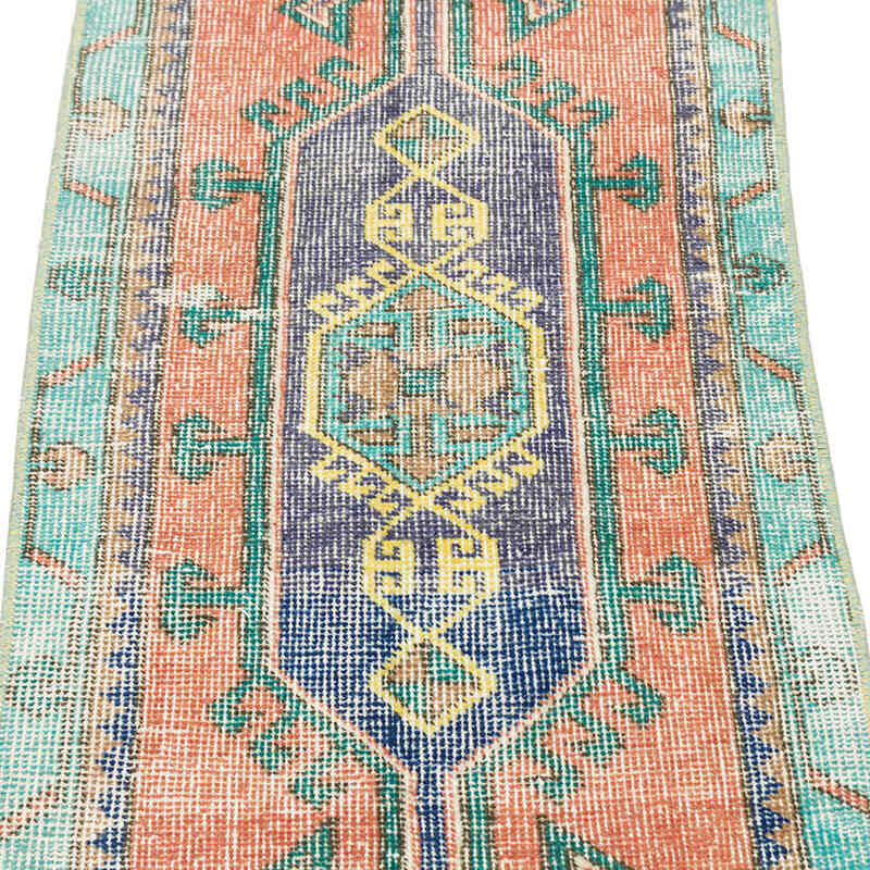 El Dokuma Vintage Halı - 49 cm x 101 cm - K0076229