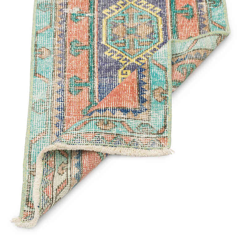 El Dokuma Vintage Halı - 49 cm x 101 cm - K0076229
