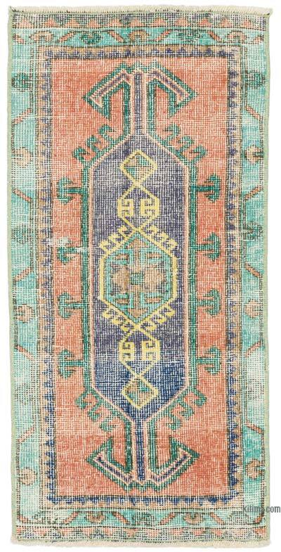 Vintage Turkish Hand-Knotted Rug - 1' 7" x 3' 4" (19" x 40")