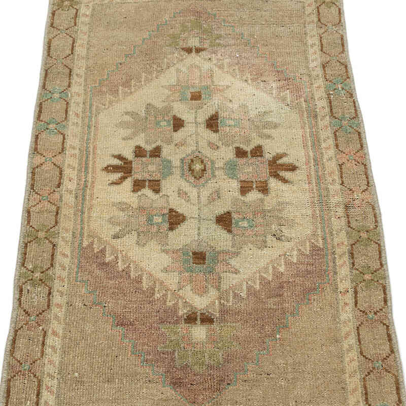 El Dokuma Vintage Halı - 53 cm x 113 cm - K0076233