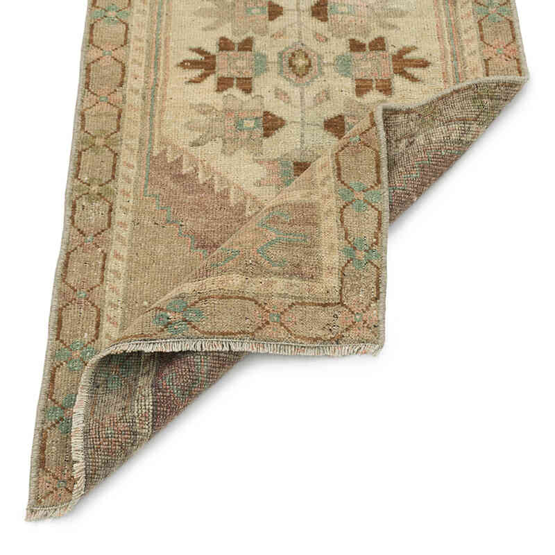 El Dokuma Vintage Halı - 53 cm x 113 cm - K0076233