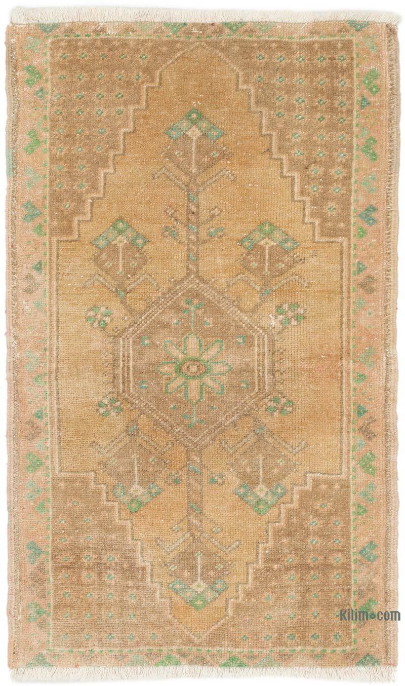 El Dokuma Vintage Halı - 52 cm x 86 cm - K0076234