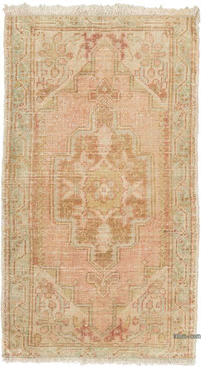 Vintage Turkish Hand-Knotted Rug - 1' 8" x 2' 11" (20" x 35")