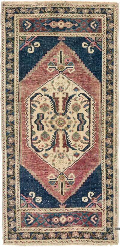 El Dokuma Vintage Halı - 53 cm x 111 cm