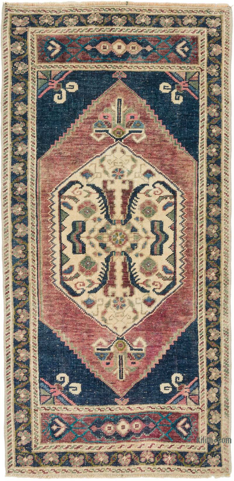 Vintage Turkish Hand-Knotted Rug - 1' 9" x 3' 8" (21" x 44") - K0076236