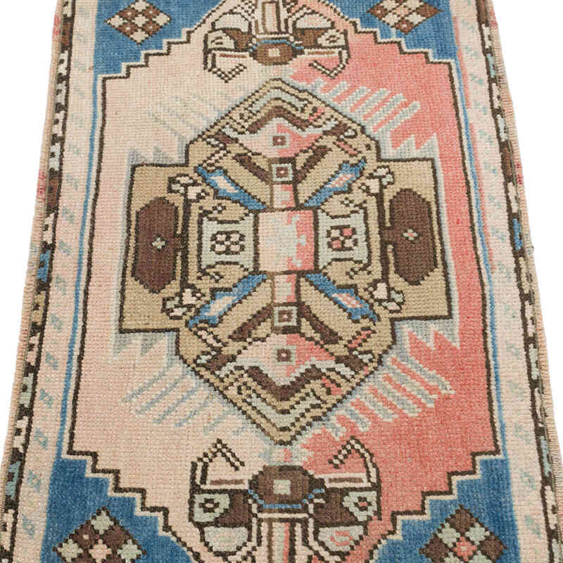 El Dokuma Vintage Halı - 47 cm x 84 cm - K0076238