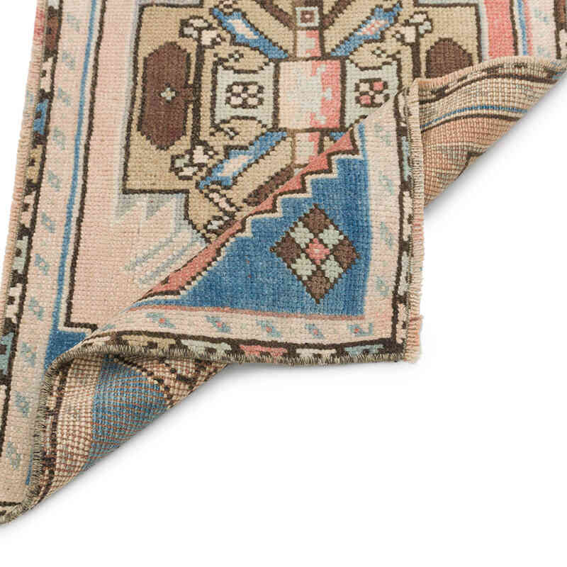 El Dokuma Vintage Halı - 47 cm x 84 cm - K0076238