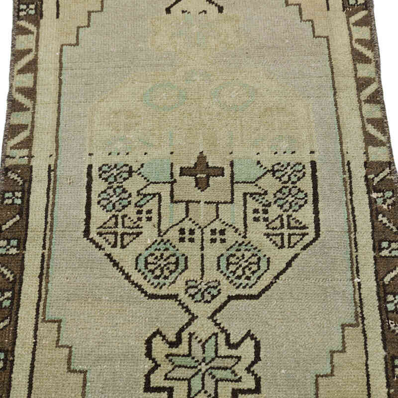 Alfombra Vintage Turca Anudada a Mano - 44 cm x 95 cm - K0076241