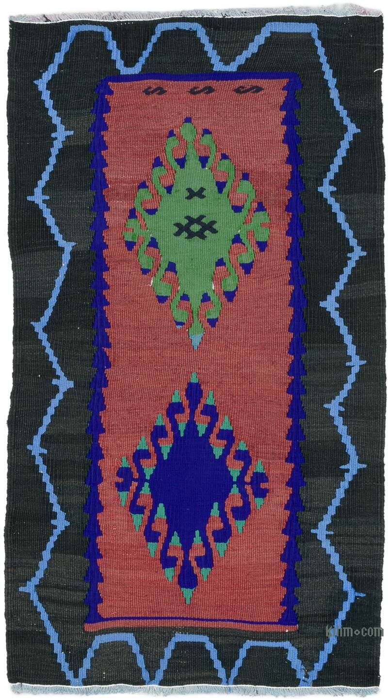 El Dokuma Vintage Halı - 53 cm x 93 cm - K0076242