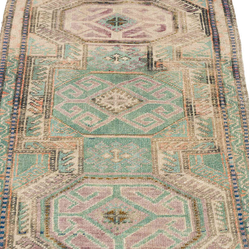 Alfombra Vintage Turca Anudada a Mano - 56 cm x 86 cm - K0076243