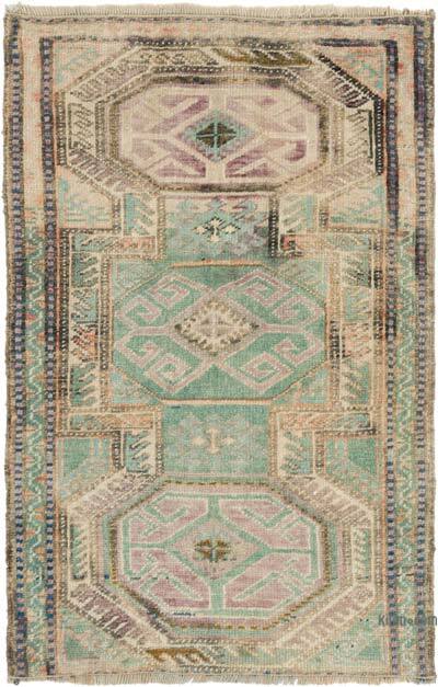 Vintage Turkish Hand-Knotted Rug - 1' 10" x 2' 10" (22" x 34")