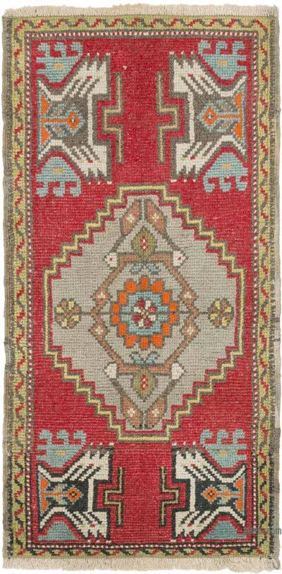 El Dokuma Vintage Halı - 53 cm x 103 cm
