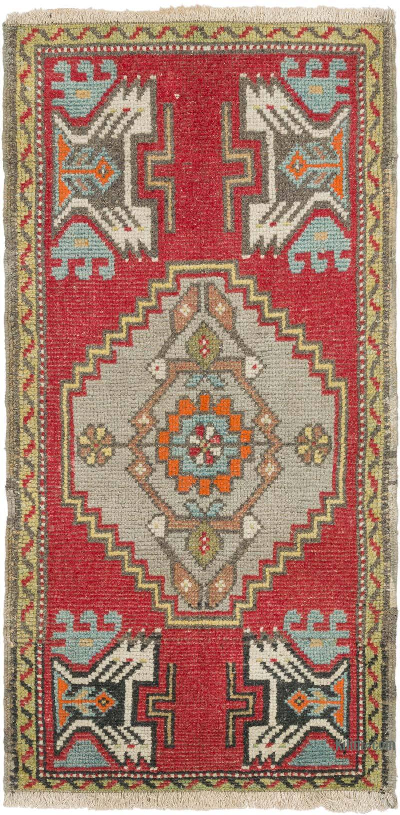 Vintage Turkish Hand-Knotted Rug - 1' 9" x 3' 5" (21" x 41") - K0076245