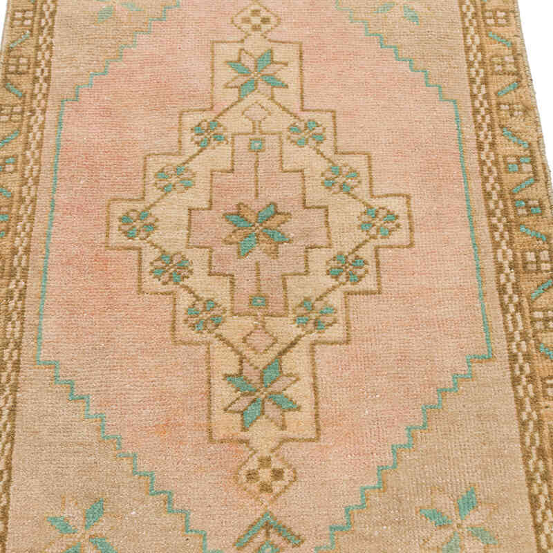 Alfombra Vintage Turca Anudada a Mano - 52 cm x 98 cm - K0076246