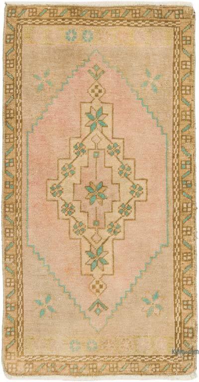 Vintage Turkish Hand-Knotted Rug - 1' 8" x 3' 3" (20" x 39")
