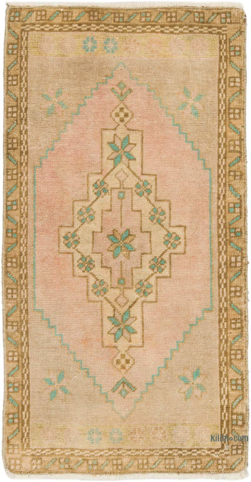 Alfombra Vintage Turca Anudada a Mano - 52 cm x 98 cm - K0076246