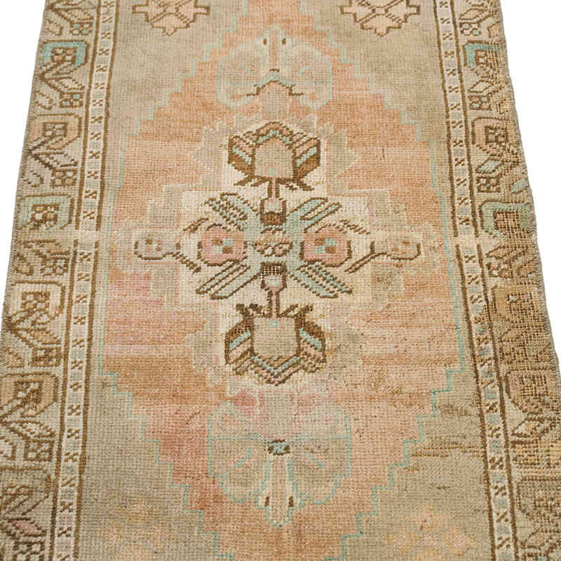 El Dokuma Vintage Halı - 45 cm x 99 cm - K0076250