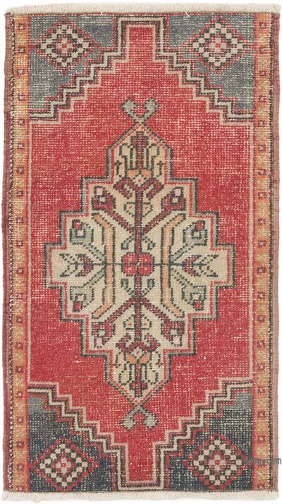 El Dokuma Vintage Halı - 53 cm x 92 cm