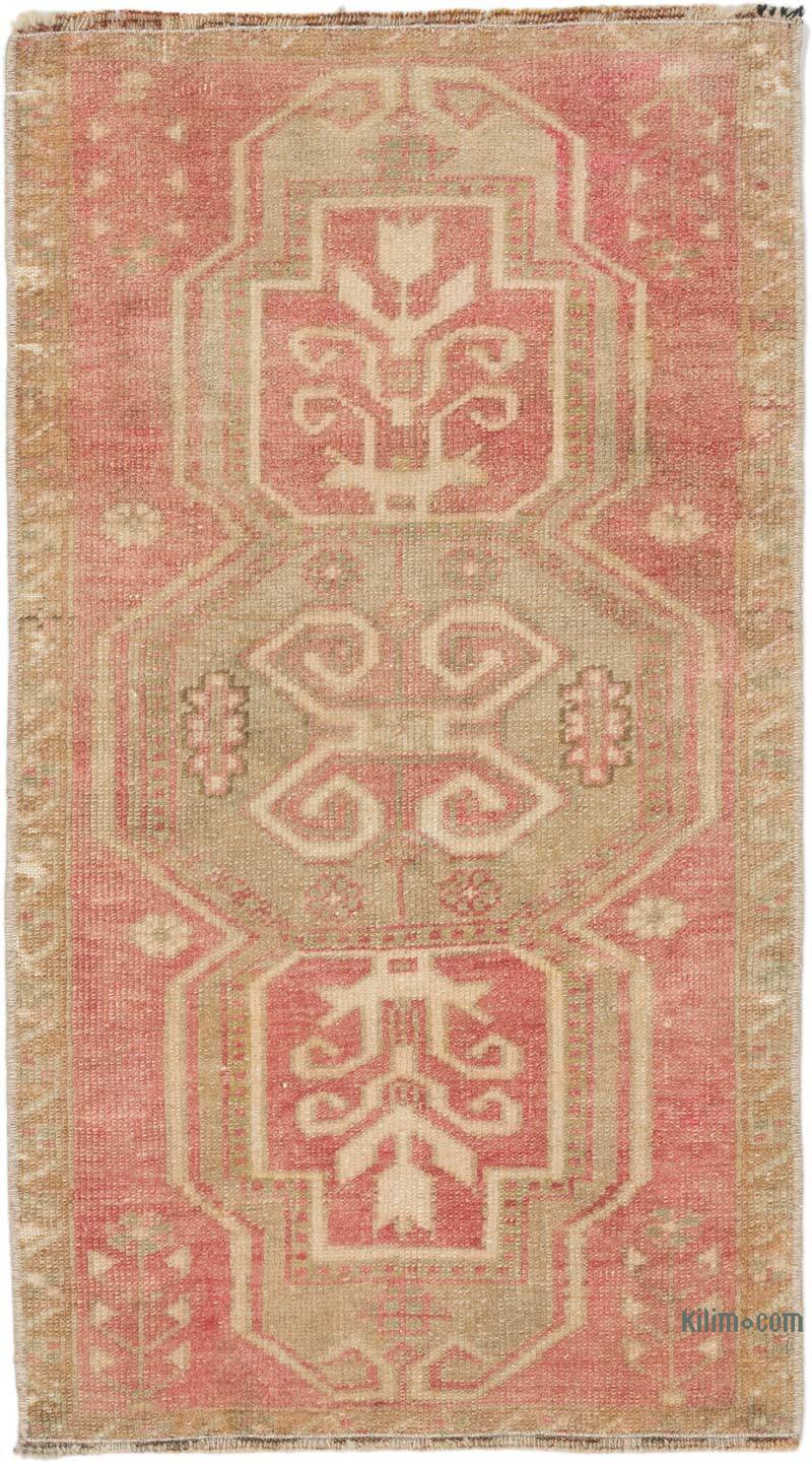 Alfombra Vintage Turca Anudada a Mano - 47 cm x 85 cm - K0076252