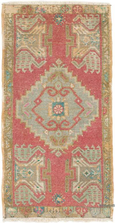 El Dokuma Vintage Halı - 53 cm x 99 cm