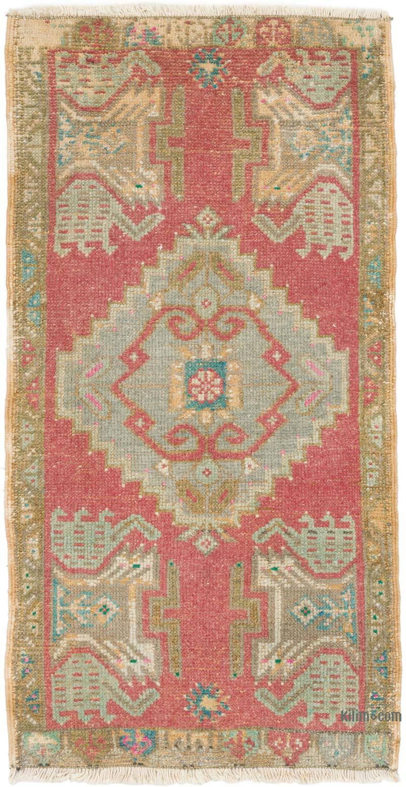 Alfombra Vintage Turca Anudada a Mano - 53 cm x 99 cm - K0076253