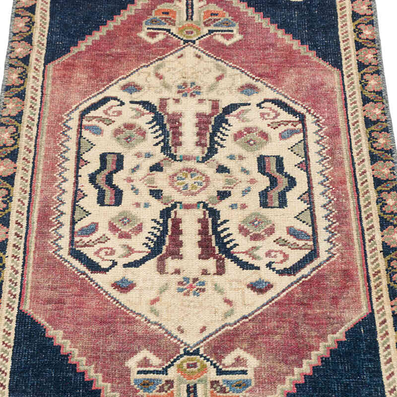 Vintage Turkish Hand-Knotted Rug - 1' 8" x 3' 7" (20" x 43") - K0076259