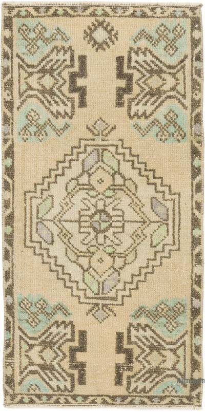 Vintage Turkish Hand-Knotted Rug - 1' 6" x 2' 11" (18" x 35")